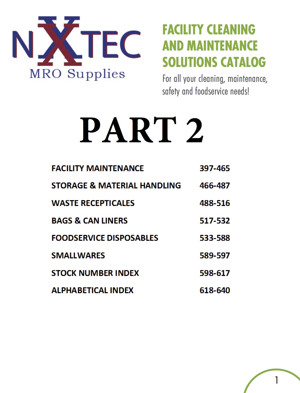 Facility Supply Catalog Part 2